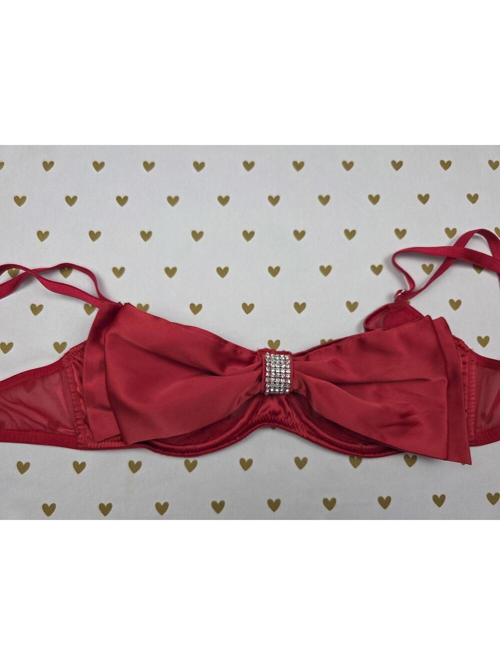 Victoria's Secret DREAM ANGELS Wicked Unlined Bow Balconette Bra size 32D